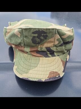 USMC Camo Military-Style Marine Corp Emblem Cap Authentic